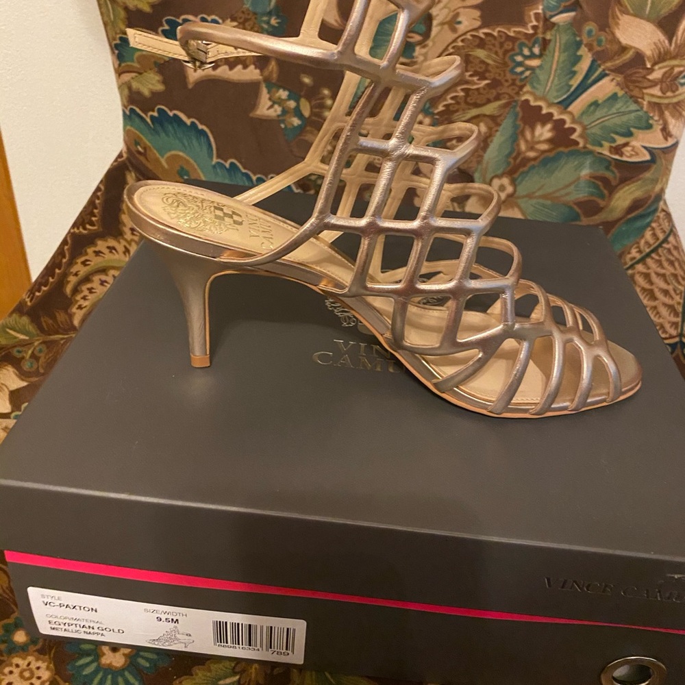 Vince Camuto gold shoe